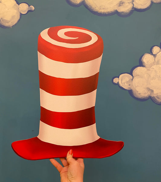 Red and White Top Hat Prop